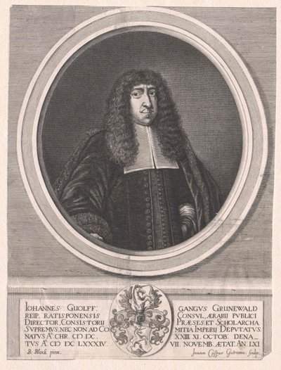 Johann Wolfgang Gruenewald (druk) door Artist Unknown