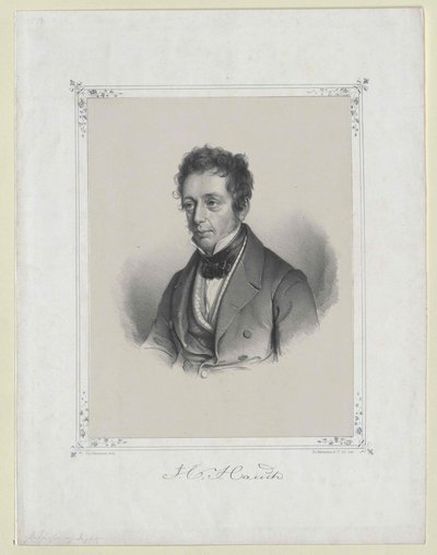 Johannes Carsten Hauch (druk) door Artist Unknown