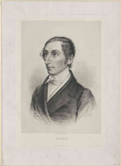 Karl Maria von Weber (druk) door Artist Unknown