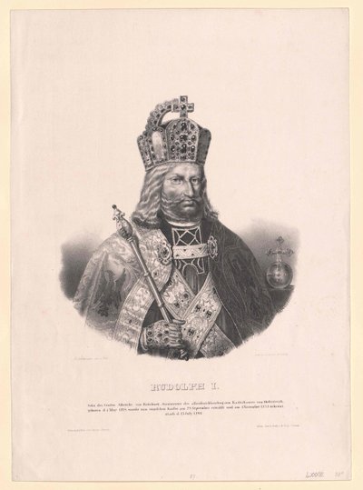 Koning Rudolf I van Habsburg door Artist Unknown