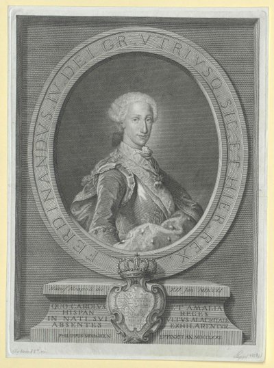 Koning van beide Siciliën Ferdinand I door Artist Unknown