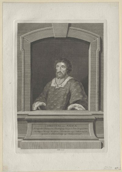 Koning van Denemarken Christian II door Artist Unknown