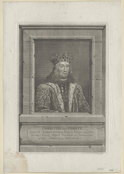 Koning van Denemarken Christian I door Artist Unknown
