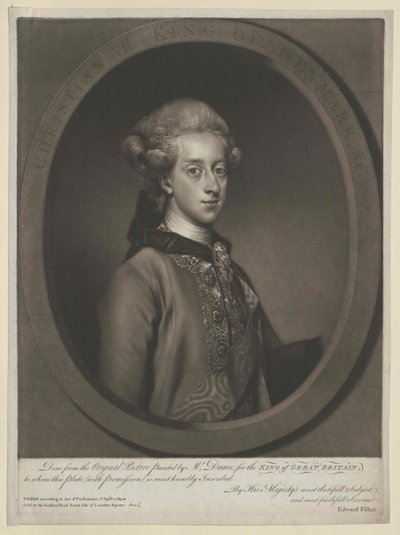 Koning van Denemarken Christian VII door Artist Unknown