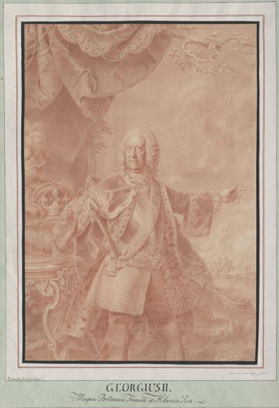 Koning van Engeland keurvorst van Hannover George II door Artist Unknown
