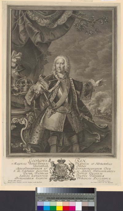 Koning van Engeland keurvorst van Hannover George II door Artist Unknown
