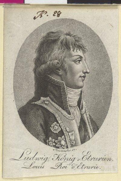 Koning van Etrurië Ludwig door Artist Unknown