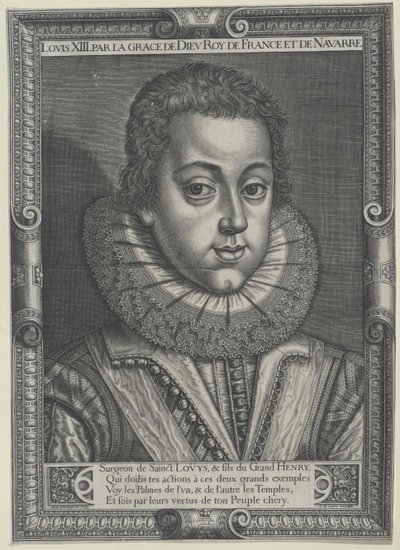 Koning van Frankrijk Lodewijk XIII door Artist Unknown