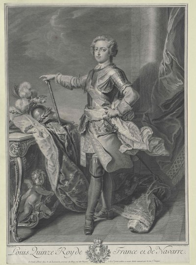 Koning van Frankrijk Lodewijk XV door Artist Unknown