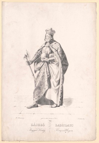 Koning van Hongarije heilige Ladislaus I door Artist Unknown