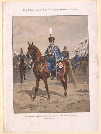 Koning van Italië Humbert I door Artist Unknown