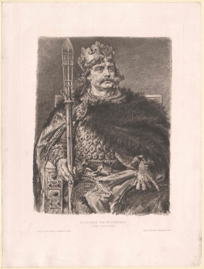 Koning van Polen Boleslav I door Artist Unknown