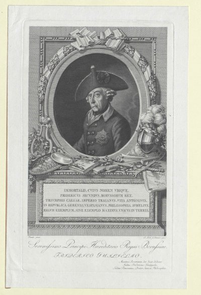 Koning van Pruisen Frederik II door Artist Unknown