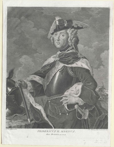 Koning van Pruisen Frederik II door Artist Unknown