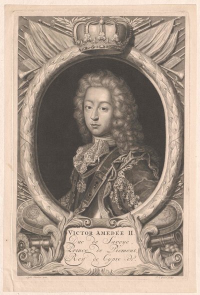 Koning van Sardinië Viktor Amadeus I door Artist Unknown