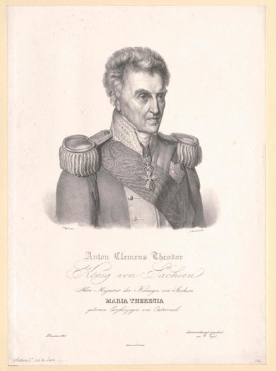 Koning van Saksen Anton I door Artist Unknown