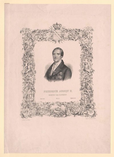 Koning van Saksen Frederik August II door Artist Unknown