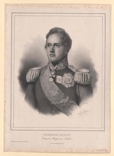 Koning van Saksen Frederik August II door Artist Unknown