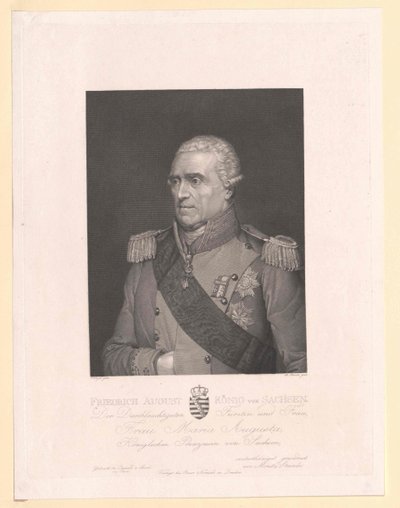 Koning van Saksen Frederik August I door Artist Unknown