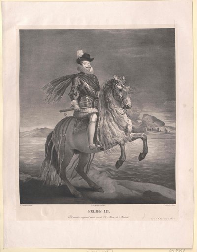 Koning van Spanje Philipp III door Artist Unknown