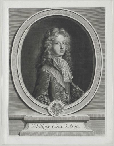 Koning van Spanje Philipp V. door Artist Unknown
