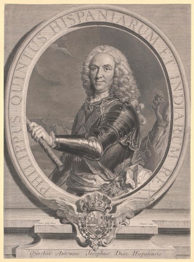 Koning van Spanje Philipp V. door Artist Unknown