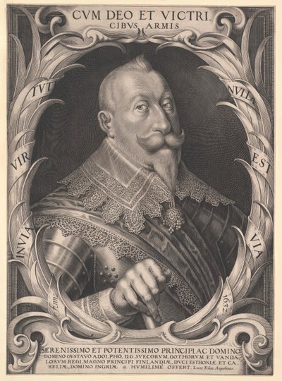 Koning van Zweden Gustaaf Adolf van Zweden door Artist Unknown