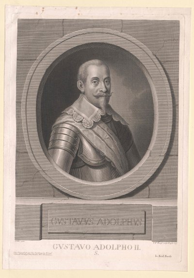 Koning van Zweden Gustavus Adolphus van Zweden door Artist Unknown