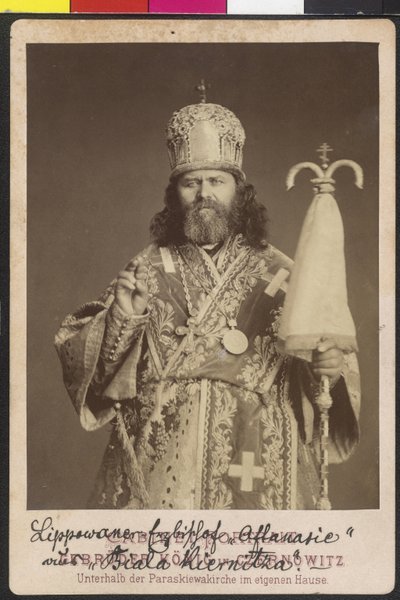 Lippovaanse aartsbisschop Athanasie Makurov (?) uit Biala Kiernitza door Artist Unknown