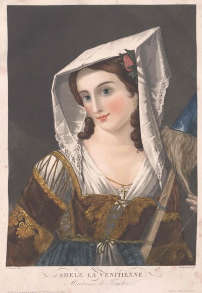 Leefde in de 16e eeuw Adele La Venitienne door Artist Unknown