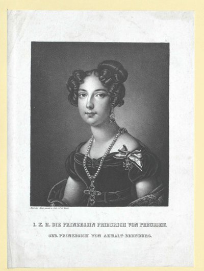 Louise prinses Anhalt-Bernburg door Artist Unknown
