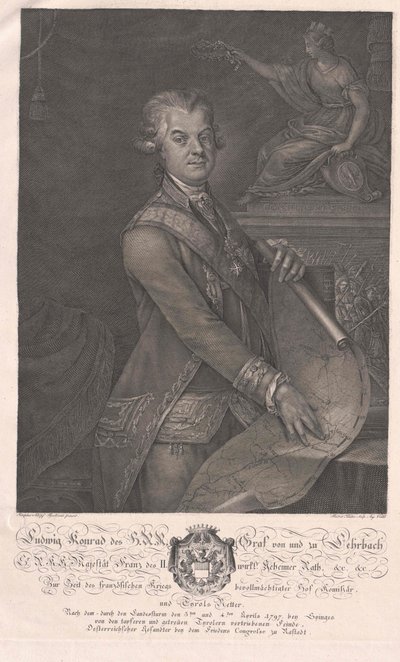 Ludwig Konrad graaf Lehrbach door Artist Unknown