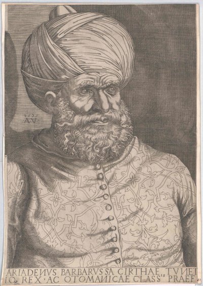 Ottomaanse heerser in Algiers Chaireddin Barbarossa door Artist Unknown