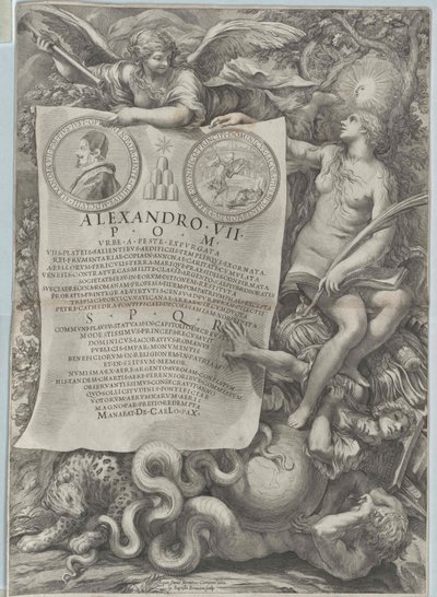 Paus Alexander VII door Artist Unknown