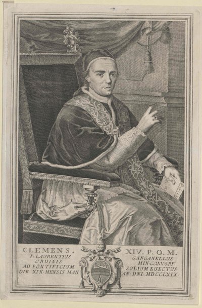Paus Clemens XIV door Artist Unknown