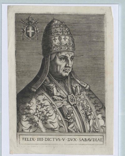 Paus Felix IV (afdruk) door Artist Unknown