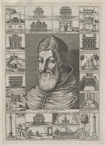 Paus Sixtus V door Artist Unknown