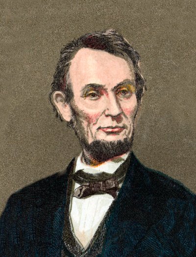 Portret van Abraham Lincoln - Portret van Abraham Lincoln 16e president van de Verenigde Staten van Amerika. door Artist Unknown