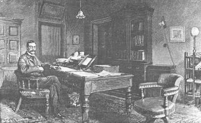 Portret van Arthur Conan Doyle (gravure) door Artist Unknown