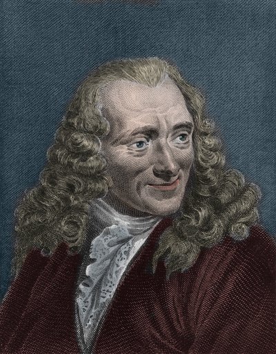 Portret van Voltaire door Artist Unknown