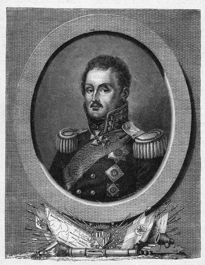 Portret van de marechal graaf Louis Adolphe Pierre zu Sayn Wittgenstein - De wereld draait door. door Artist Unknown