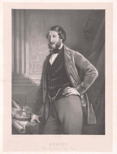 Prins van Saksen-Coburg-Gotha August door Artist Unknown