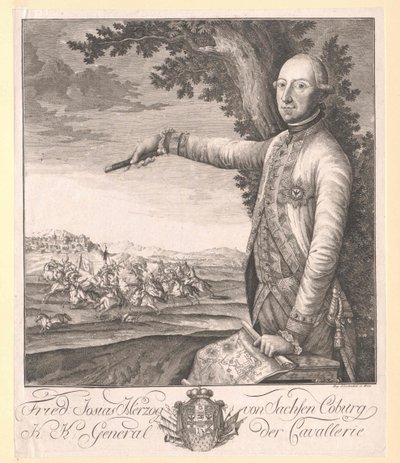 Prince of Saxe Coburg-Saalfeld (1737-1815) Frederick Josiah door Artist Unknown