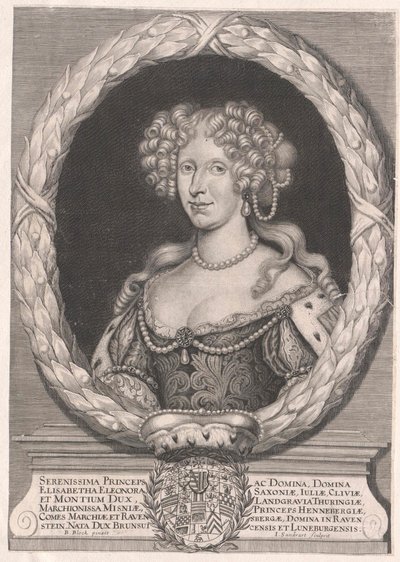 Prinses van Brunswick-Wolfenbuettel Elisabeth Eleanor door Artist Unknown
