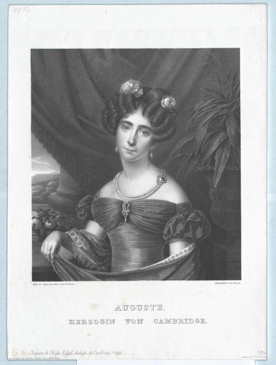 Prinses van Hessen-Kassel Auguste door Artist Unknown