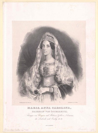 Prinses van Savoyen-Sardinien Maria Anna door Artist Unknown