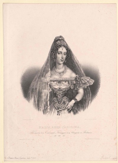 Prinses van Savoyen-Sardinien Maria Anna door Artist Unknown