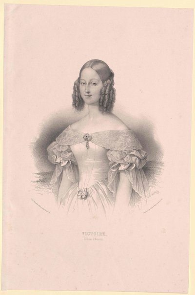 Prinses van Saksen-Coburg-Gotha Victoria door Artist Unknown