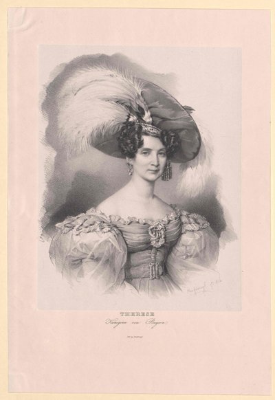 Prinses van Saksen-Hildburghausen (1792-1854) Therese door Artist Unknown