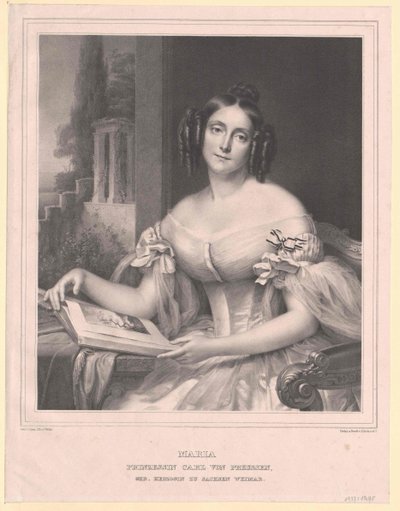 Prinses van Saksen-Weimar Eisenach Maria door Artist Unknown